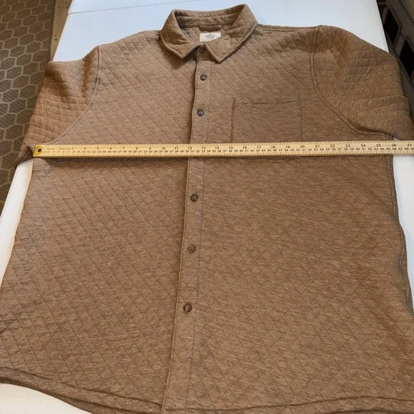 Marine Layer Shacket Men's 2xl Tan Corbet Quilted Shirt Jacket Casual Overshirt - Picture 4 of 10
